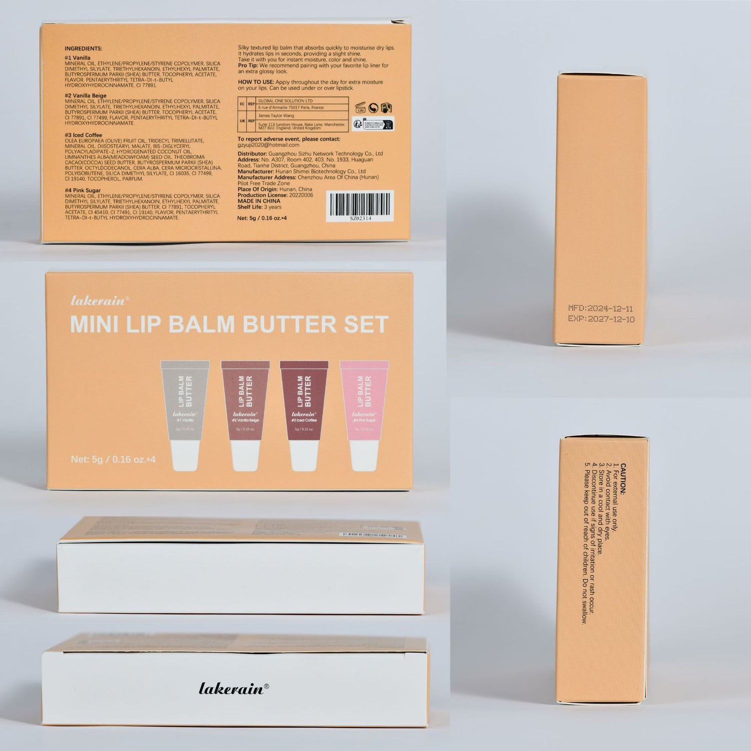 Mini Summer Butter Lip Balm Moisturizing Gloss Set