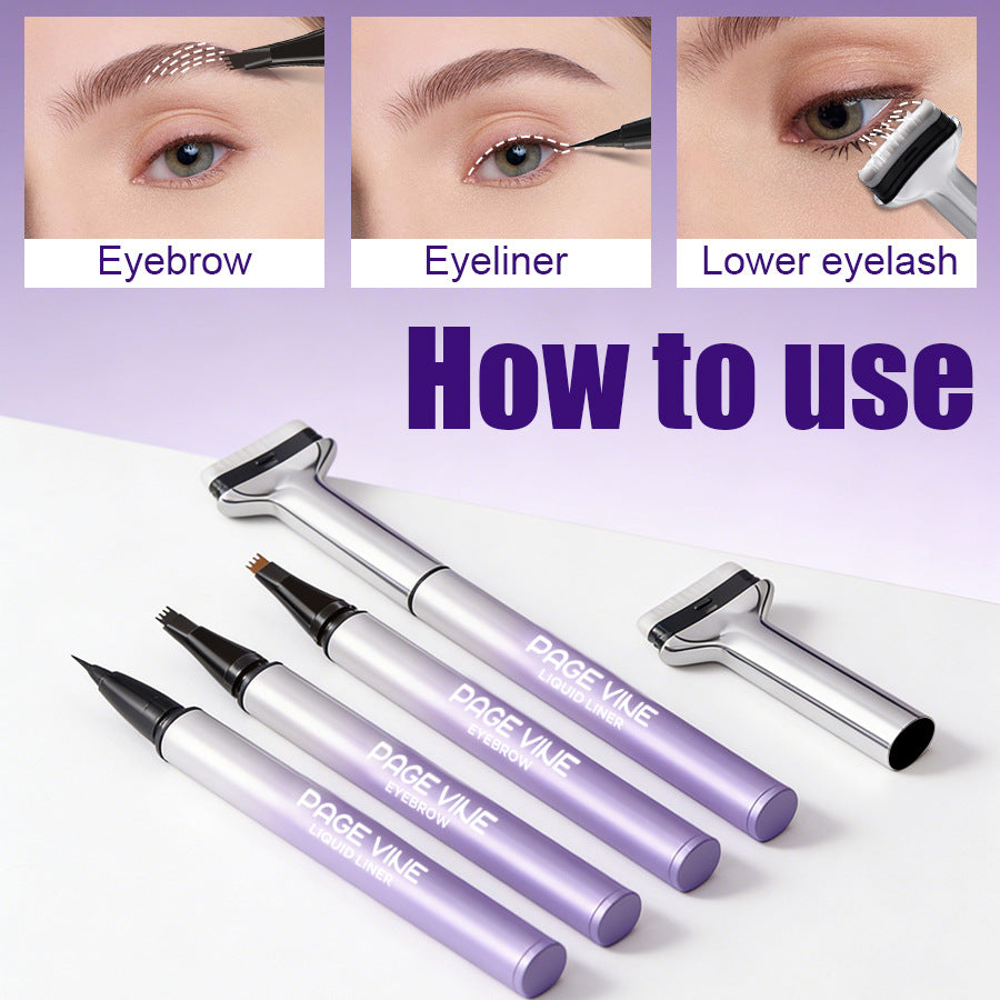 Long-lasting Smudge-proof Brow Lash And Eyeliner All In One