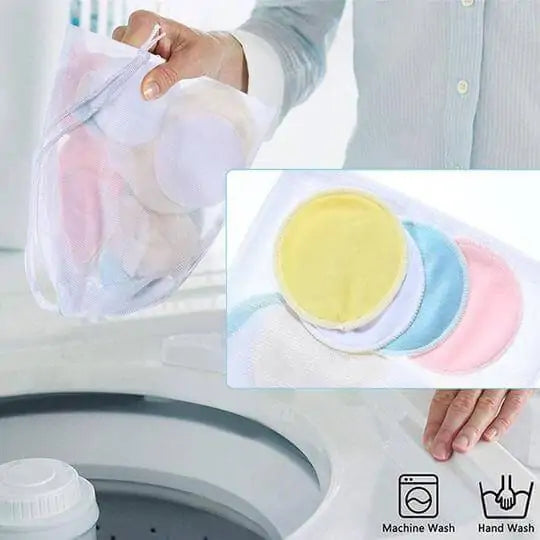 Reusable Bamboo Makeup Pads Language