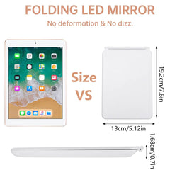 Foldable LED Touch Screen Makeup Mirror
